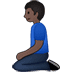 🧎🏿‍♂️ man kneeling: dark skin tone display on Samsung